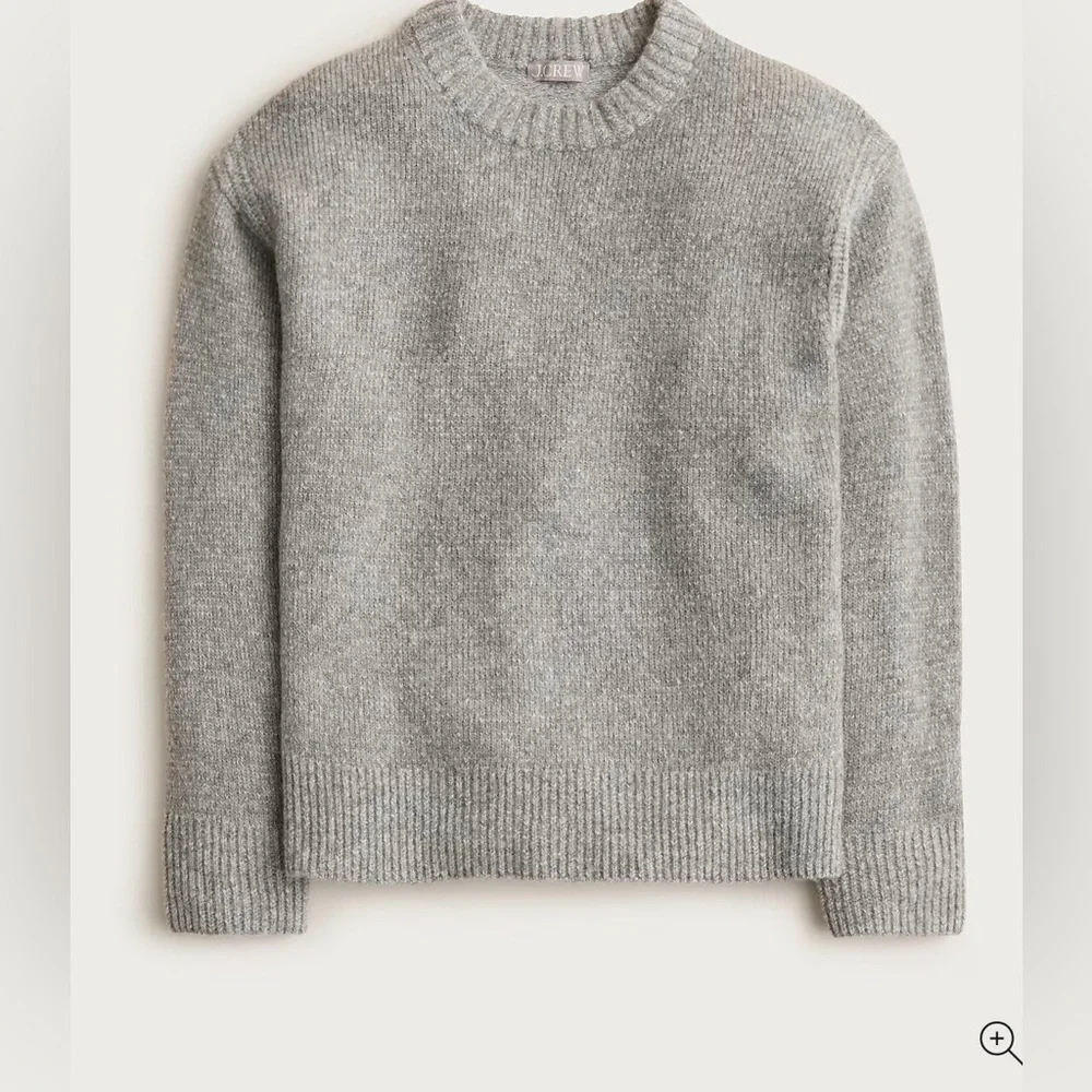 J. Crew Relaxed Crewneck Pullover Heather Ash Dove size Small